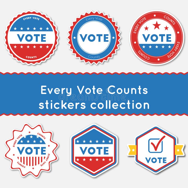 EVERY VOTE MATTERS Text On American Flag Colors With Patriotic Stars