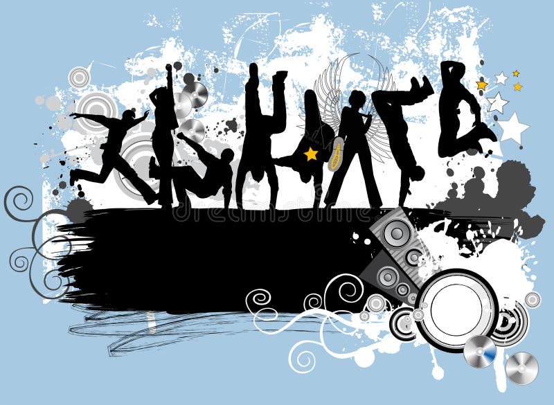 Everyone dancing and having fun. Dancing people. royalty free illustration Everyone dancing and having fun. Dancing people. royalty free illustration