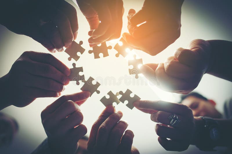 Everyone is an important jigsaw at work. royalty free stock photos Everyone is an important jigsaw at work. royalty free stock photos