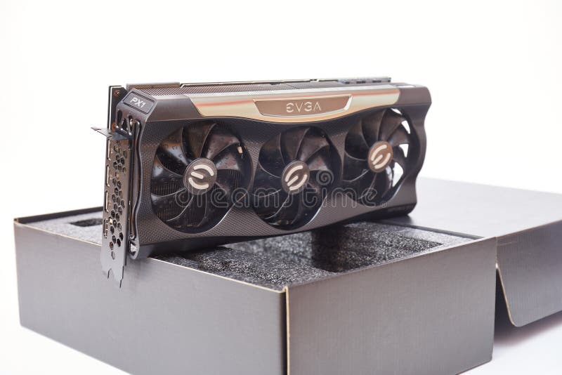 EVGA Geforce RTX 3090 Nvidia GPU display stock photos