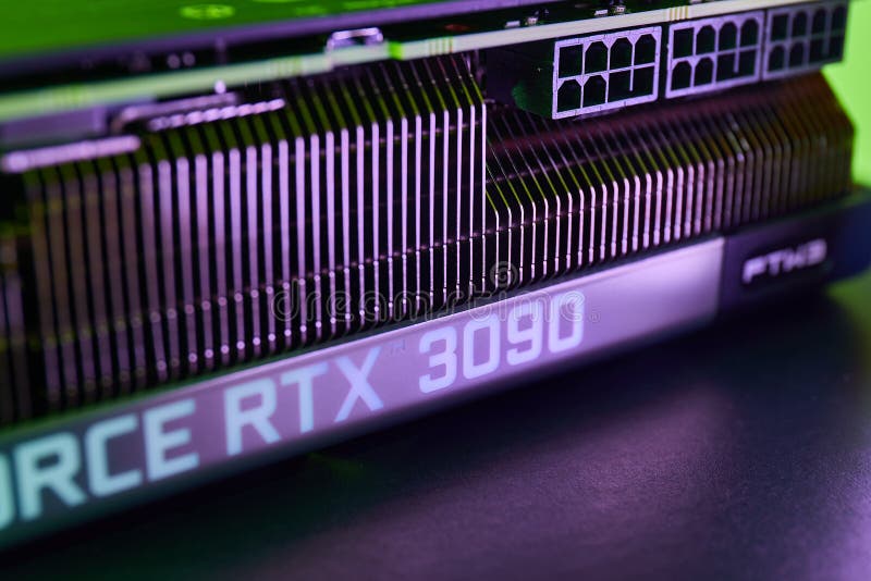 EVGA Geforce RTX 3090 Nvidia GPU display royalty free stock photography