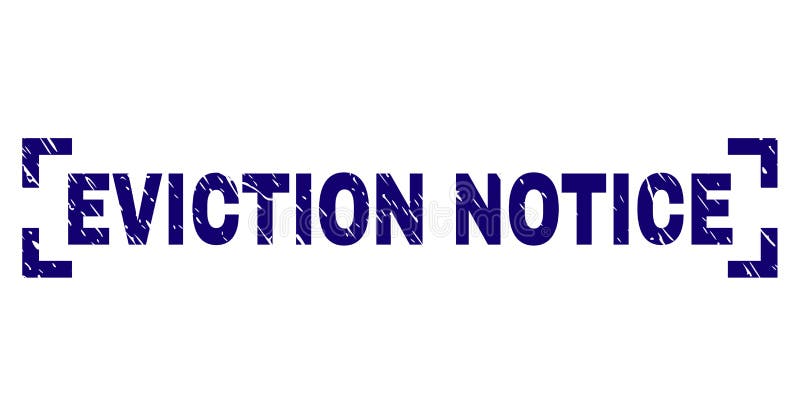 Scratched Textured EVICTION NOTICE Stamp Seal Between Corners royalty free illustration
