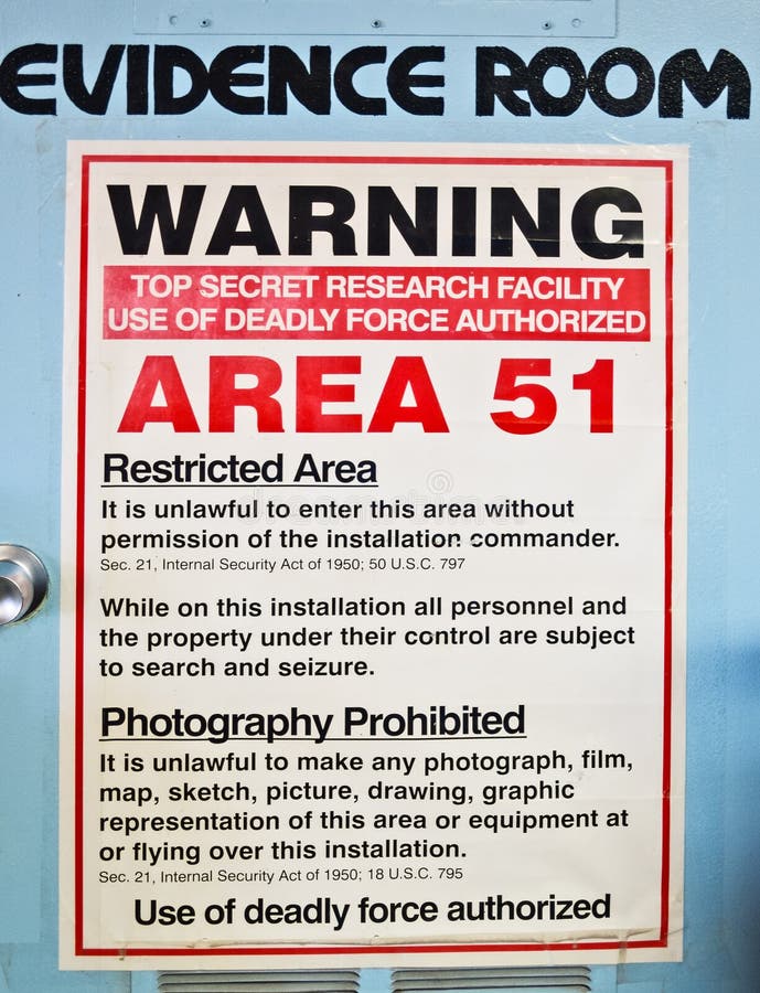 Evidence room, Area 51