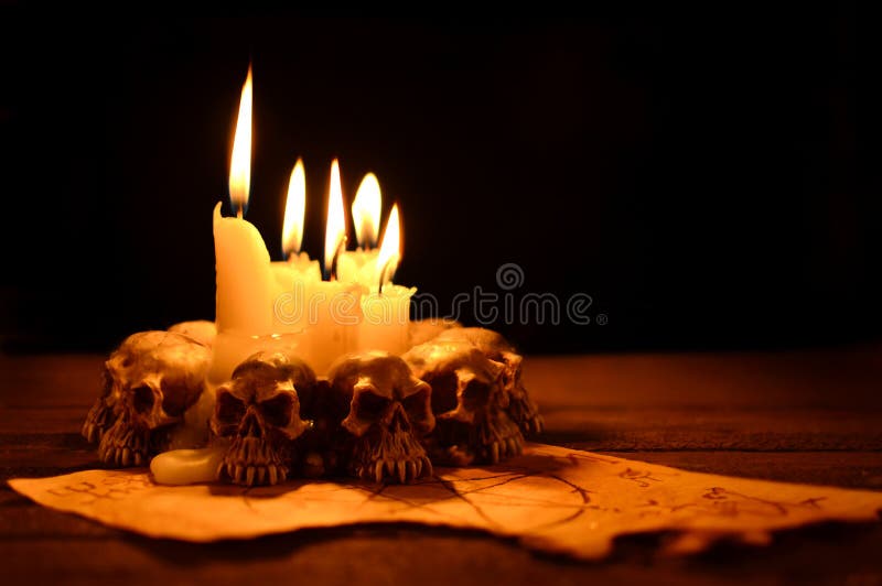 Evil candle light stock photo. Image of occult, icon 34289084