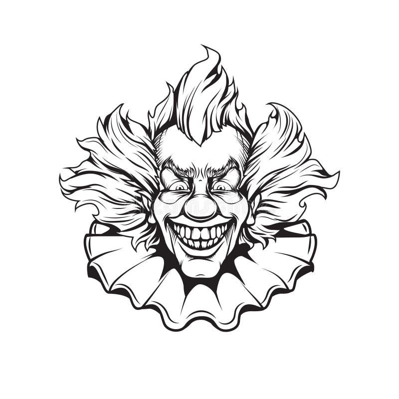 coloring pages of scary clowns