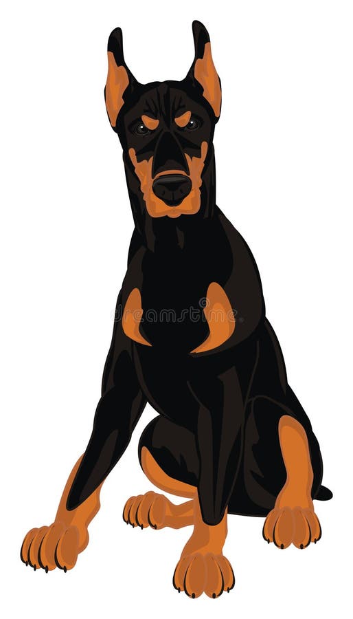 Evil dog sit stock illustration. Illustration of isolated 157631730