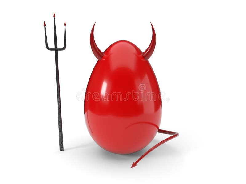 Evil Easter Egg. 3d Illustration Stock Illustration Illustration of
