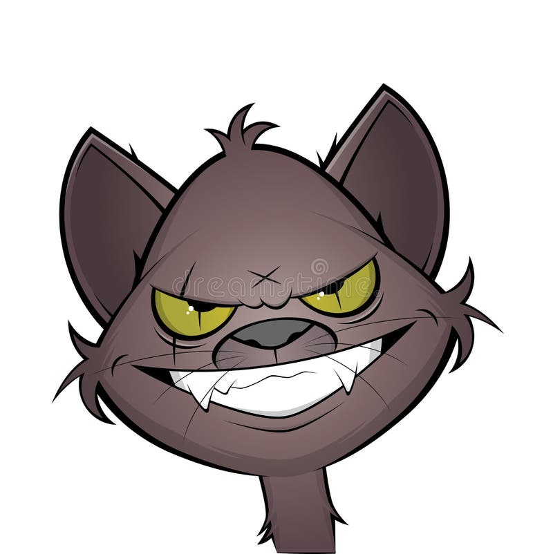 Angry Evil Cat Drawing Vector Stock Vector (Royalty Free