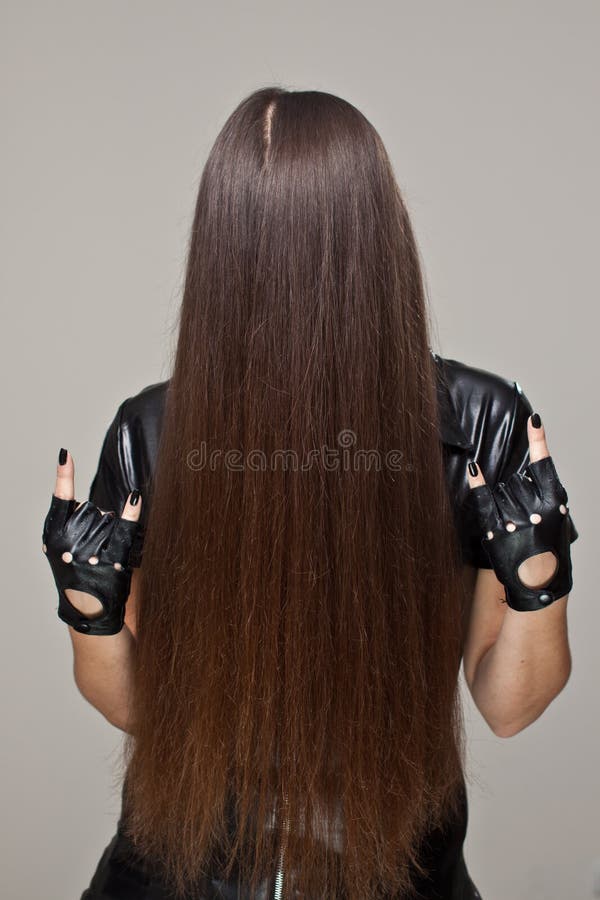 Evil hair stock image. Image of black, woman, long, gloves 21441295