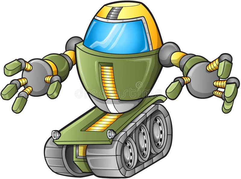 Evil Robot Tank Vector stock vector. Illustration of armor - 27677977