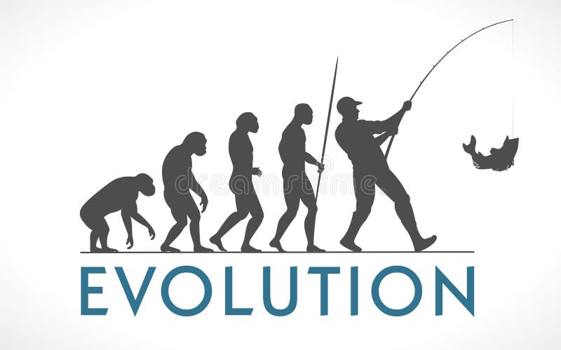Evolution av mannen royaltyfri illustrationer Evolution av mannen royaltyfri illustrationer