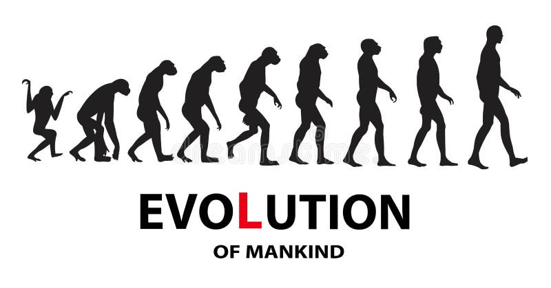 Evolution From Monkey To Social Media Addict. Stock Vector ...