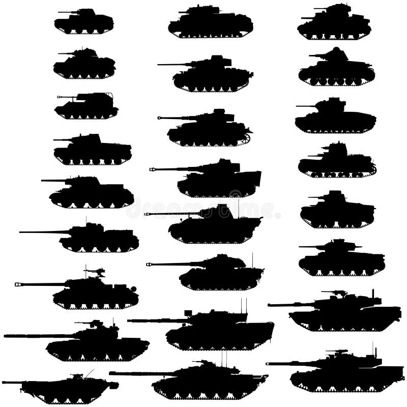 Evolution of the tank. Detailed vector illustration