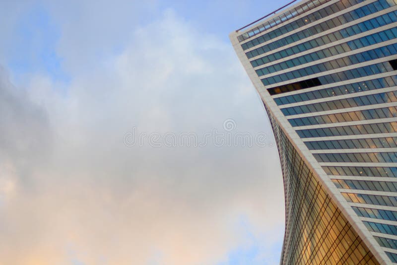 Evolution Tower. Tower of the Moscow International Business Center. Moscow, Russia royalty free stock image