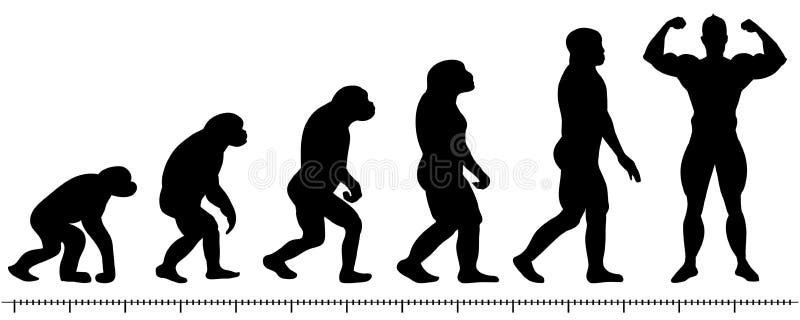 Evolutionman stock illustrationer Evolutionman stock illustrationer