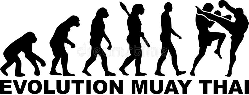 Evoluzione tailandese di Muay illustrazione vettoriale Evoluzione tailandese di Muay illustrazione vettoriale