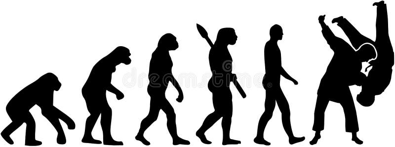 Evolução da luta do judô ilustração do vetor Evolução da luta do judô ilustração do vetor