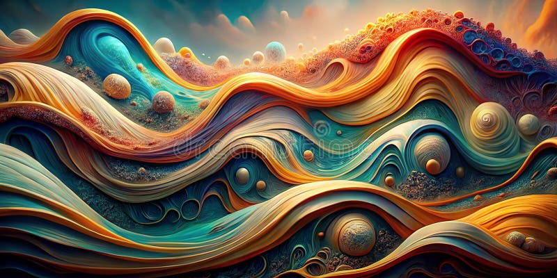 Evolving Abstract Art with Intricate Wavy Textures AI-Created Content ...