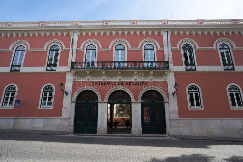 Evora court tribunal da relacao κόκκινο κτίριο στο alentejo portugal στοκ εικόνα με δικαίωμα ελεύθερης χρήσης