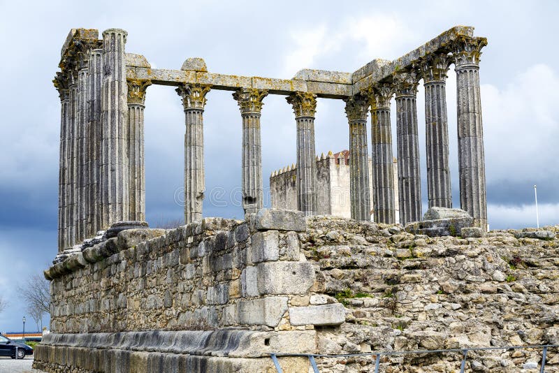 evora portugal Roman Temple Diana royaltyfri bild evora portugal Roman Temple Diana royaltyfri bild