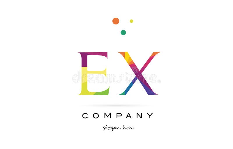 ex e x creative rainbow colors alphabet letter logo icon royalty free illustration ex e x creative rainbow colors alphabet letter logo icon royalty free illustration