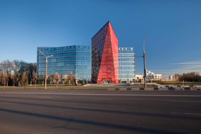 Ex Gebäude des Weißrusslands Potash Company, jetzt Büro Entwicklungsbank, Minsk Weißrussland stockbild Ex Gebäude des Weißrusslands Potash Company, jetzt Büro Entwicklungsbank, Minsk Weißrussland stockbild