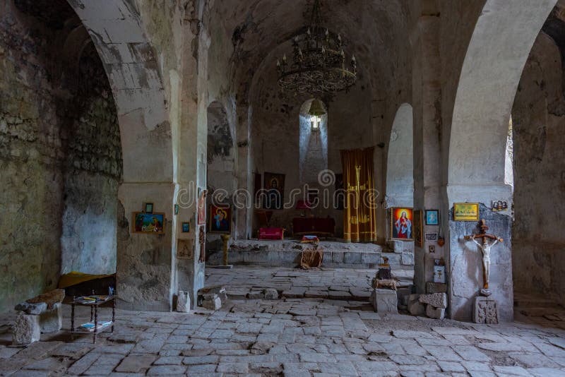 Old Khndzoresk, Armenia, September 7, 2023: Interior of a church at Old Khndzoresk in Armenia. Image. Old Khndzoresk, Armenia, September 7, 2023: Interior of a church at Old Khndzoresk in Armenia. Image