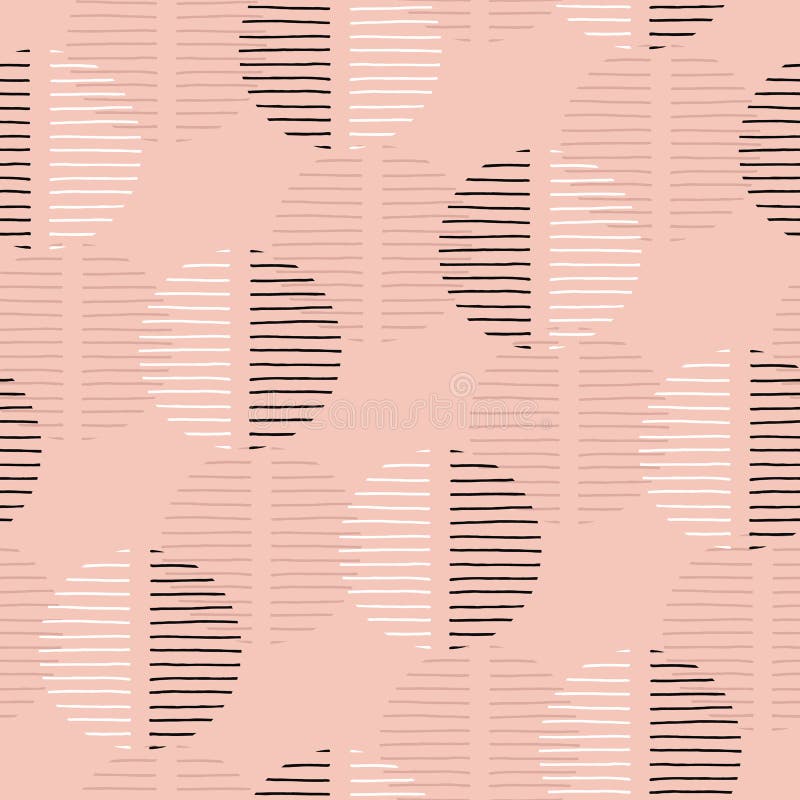 Exaggerated Retro Geo Dots Vector Seamless Pattern. Large Modern Abstract Dusty Pink Circles on Cream Background royalty free illustration Exaggerated Retro Geo Dots Vector Seamless Pattern. Large Modern Abstract Dusty Pink Circles on Cream Background royalty free illustration