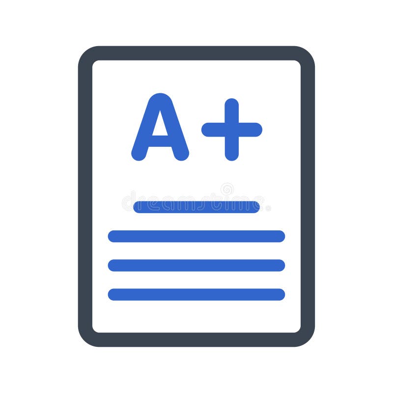 Exam grade icon vector illustration