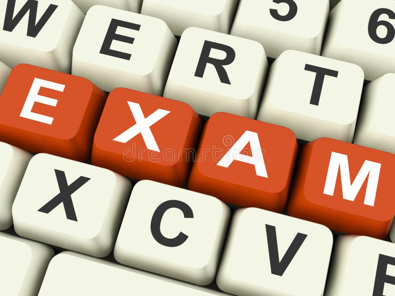 Exam Keys Show Examination Exams Or Test Online royalty free illustration