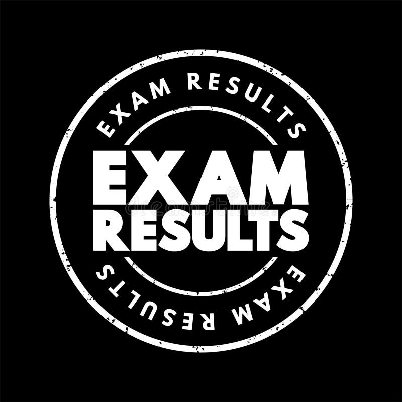 Exam Results Text Stamp, Concept Background Stock Illustration ...