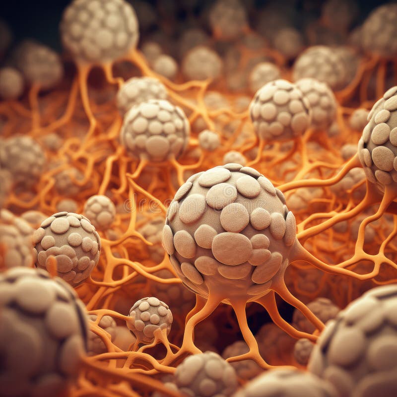 Examining Bacteria Under a Microscope Extreme Closeup. Generative AI