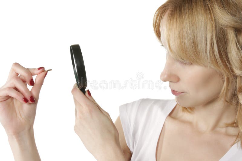 Examining ring royalty free stock photo