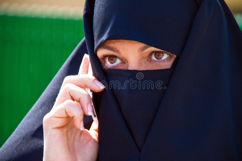 Example picture Islam. Muslim veiled woman stock photography Example picture Islam. Muslim veiled woman stock photography