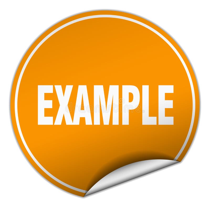 Example sticker stock illustration
