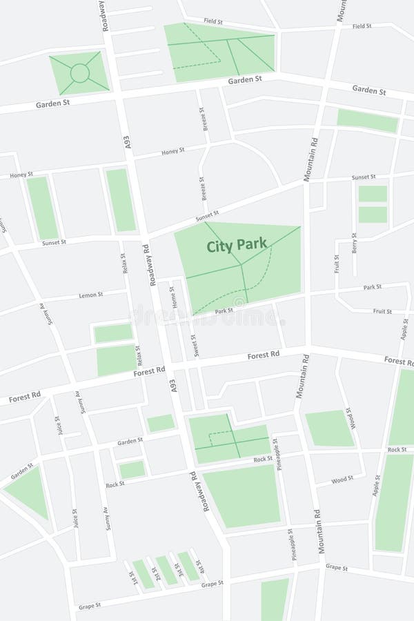 Example Street map stock vector. Illustration of fields 180075619