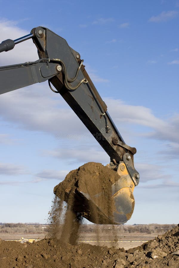 Excavator arm and scoop diggin