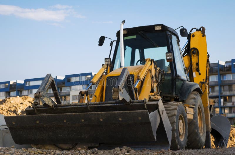 Excavator with a backhoe