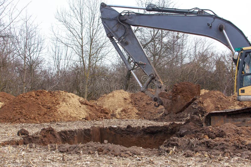 Excavator boom and bucket stock photo. Image of work 276219050