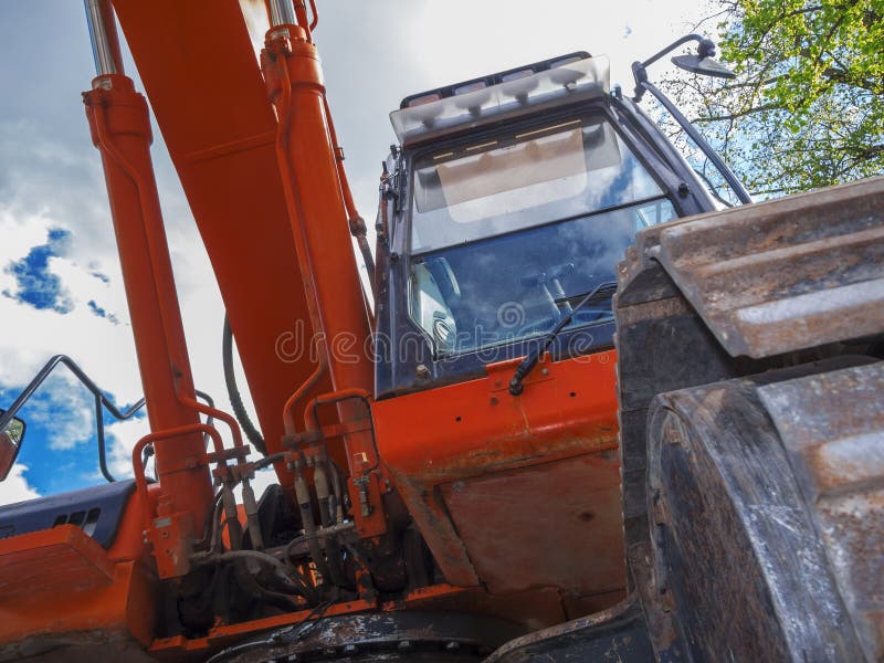Excavator Bottom View Worm Eye View Stock Photo Image of tool