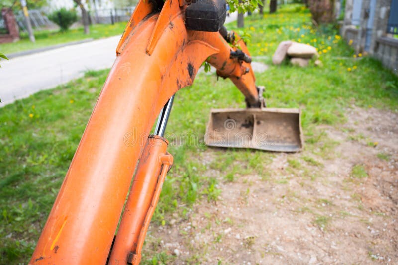 Excavator Bucket. Top View of the Bucket Stock Image Image of excavation, truck 219807631
