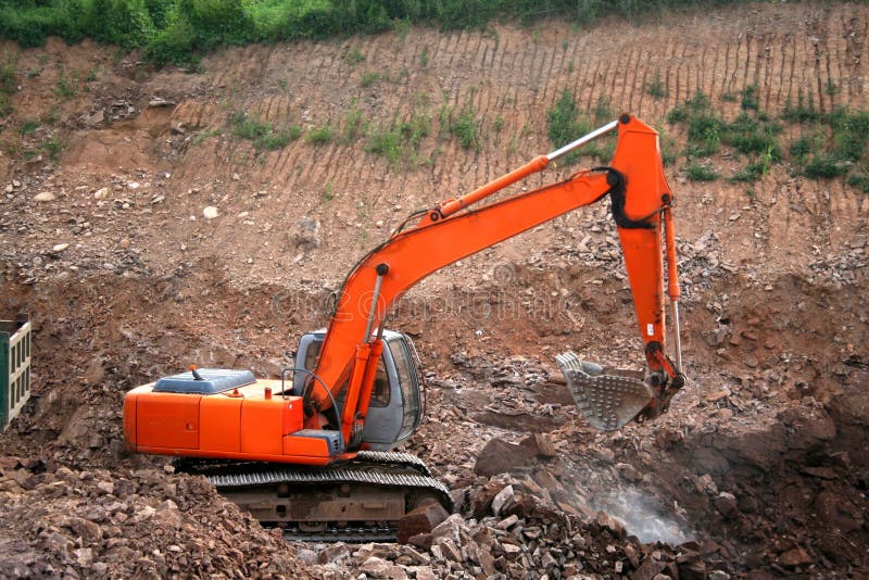 Excavator At Construction Site Picture. Image: 7048745