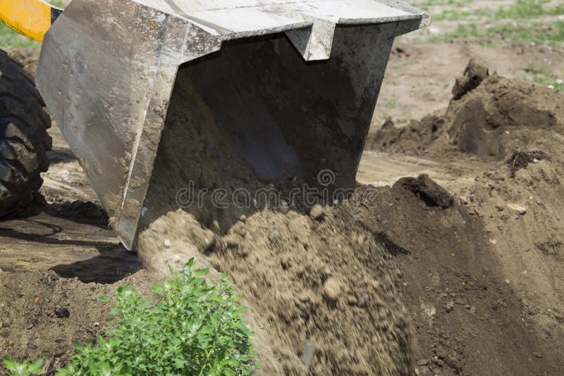 Excavator at the construction site.