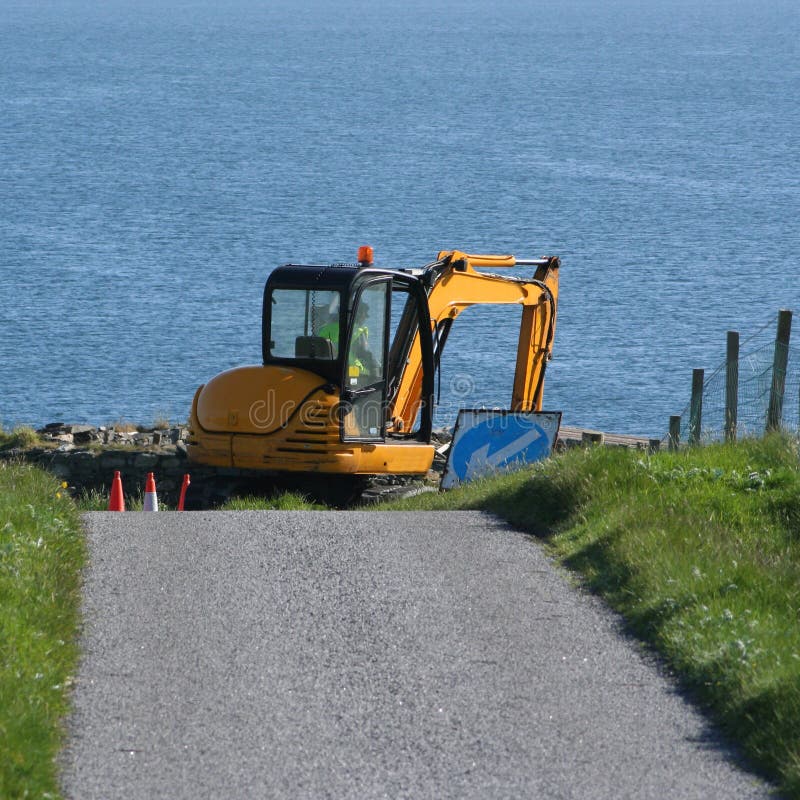 Excavator digging stock image. Image of maintenance, asphalt 4688773