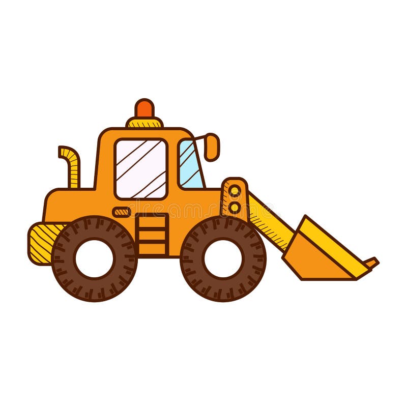 Excavator Dozer Digger Tractor Stock Vector Illustration of engineer