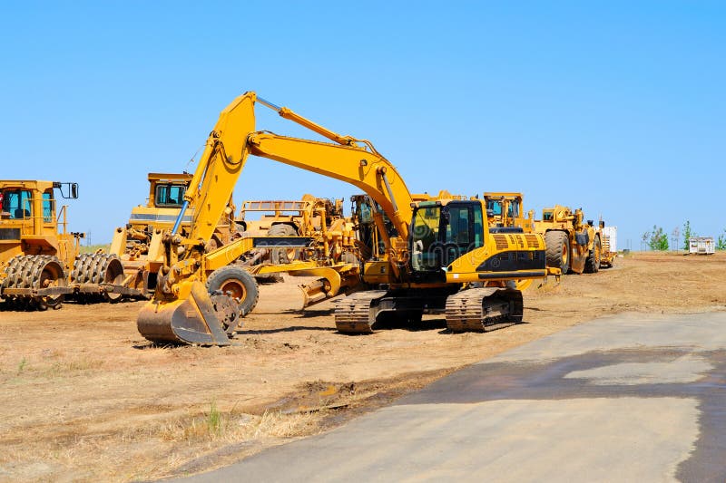 Grader Heavy equipment stock image. Image of construction 195273