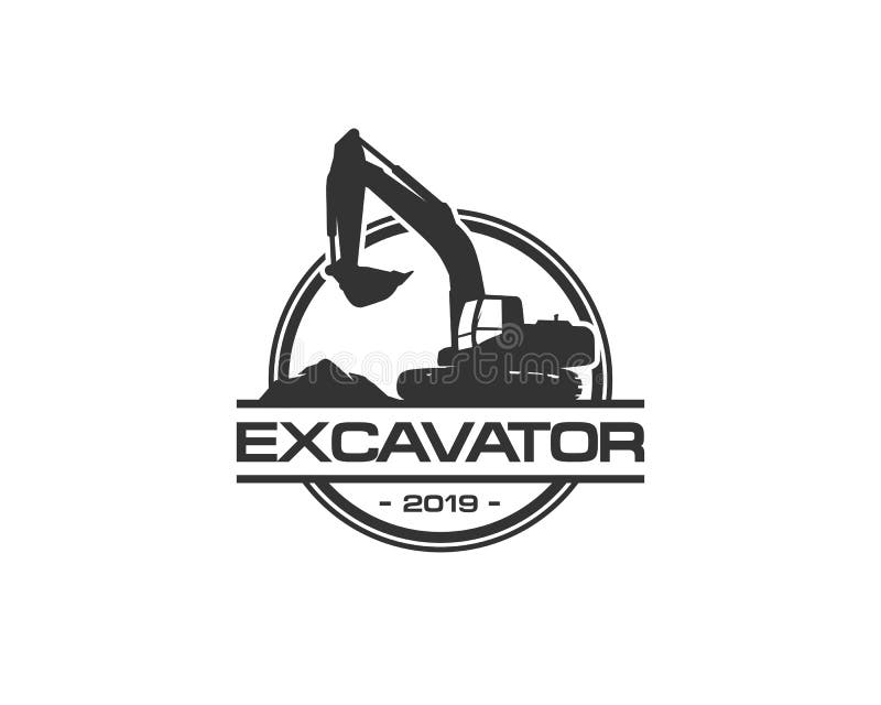 Excavator Logo Template Vector. Heavy Equipment Logo Vector for