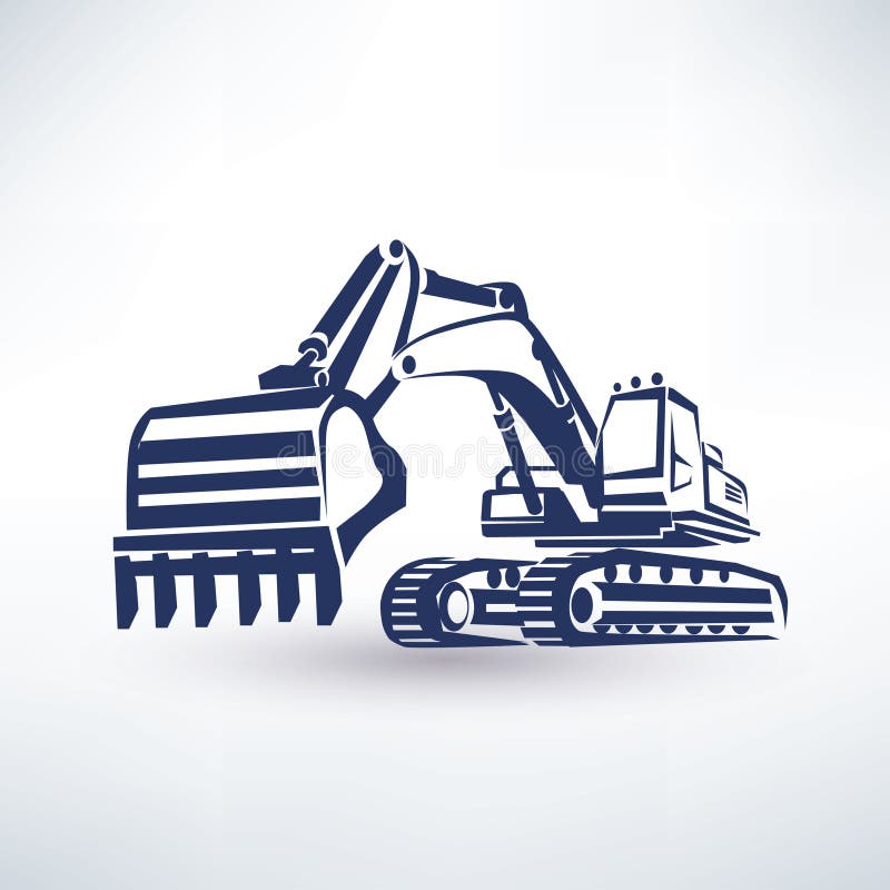 Download Excavator symbol stock vector. Illustration of construction - 58410825