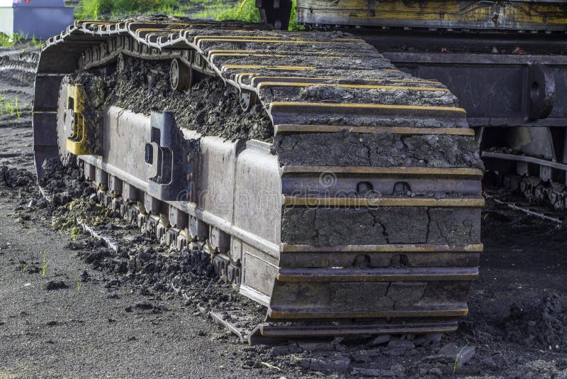 Excavator Tracks stock image. Image of industry, track 33443483