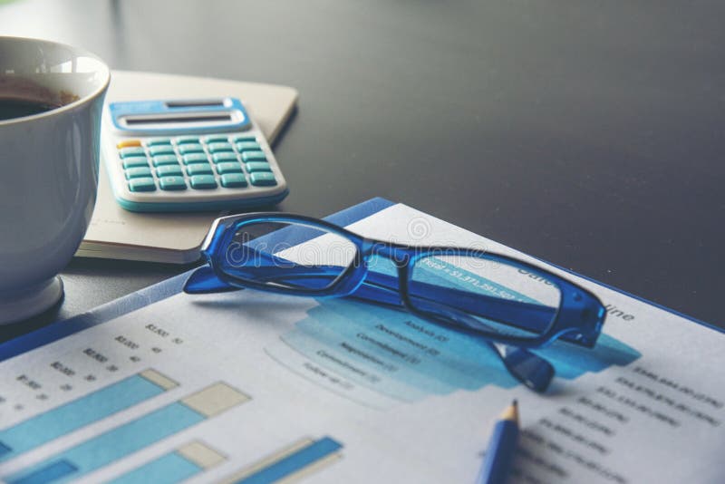 Excel graph with Spreadsheet Document showing Information Financial Startup Concept. Financial Planning making Accounting Database royalty free stock images